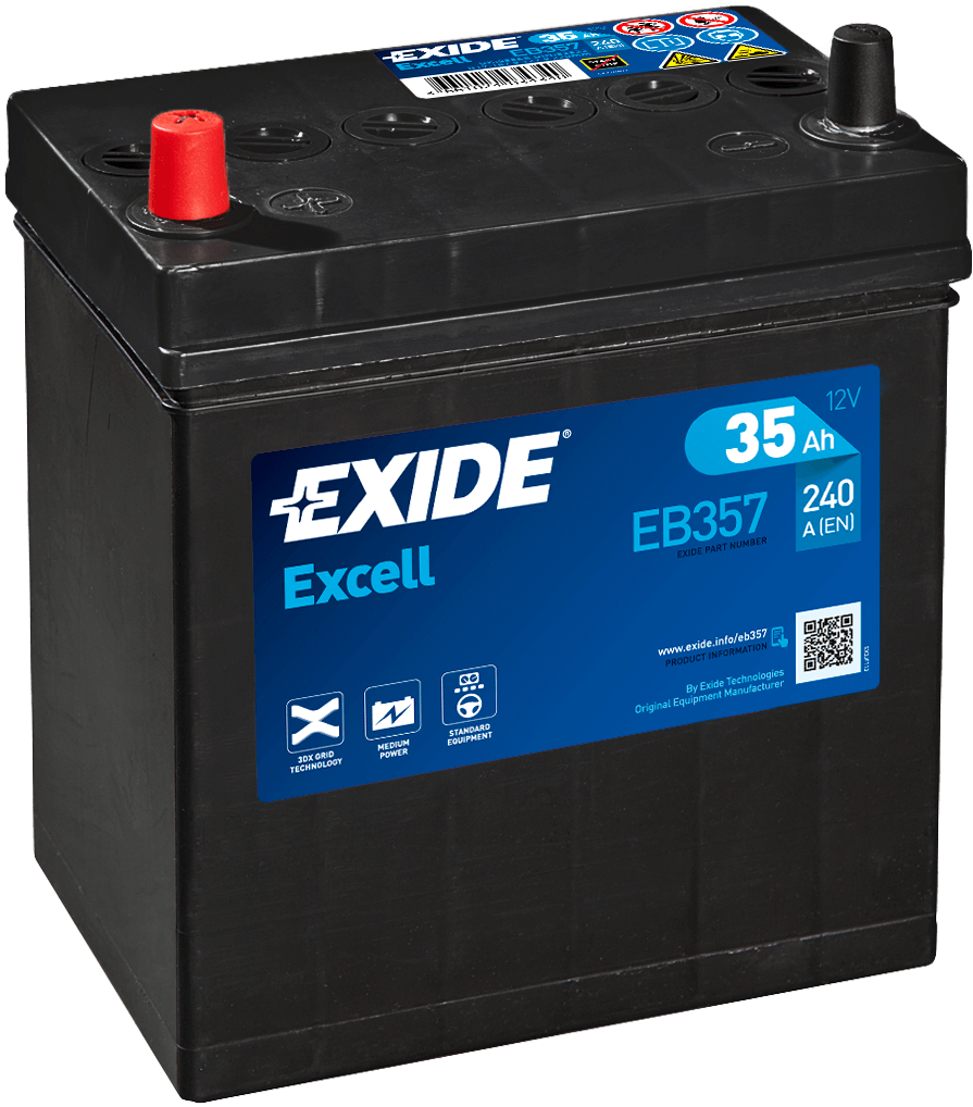 Exide EB357 Excell 12V 35Ah 240A Autobatterie