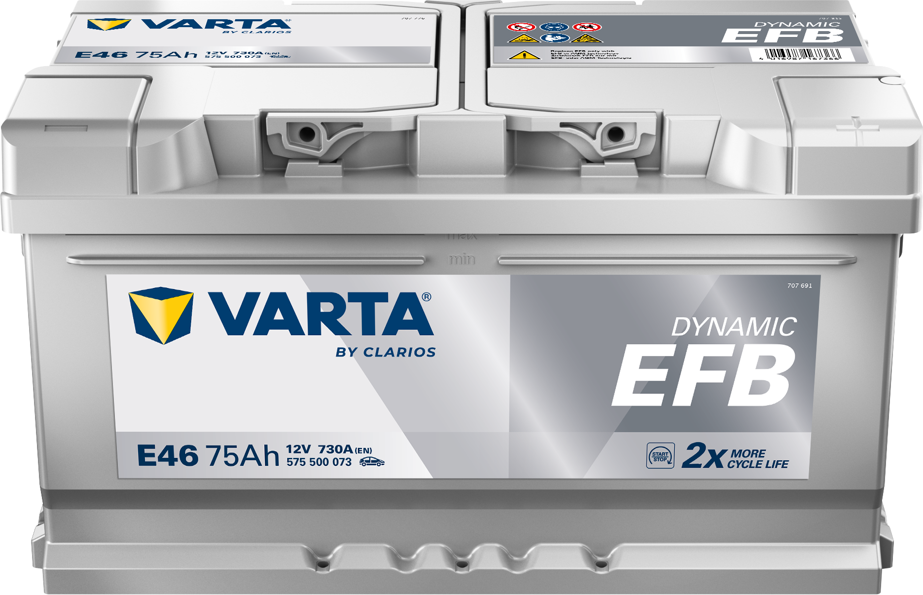 VARTA E46 Blue Dynamic EFB 12V 75Ah 730A Autobatterie Start-Stop 575 500 073