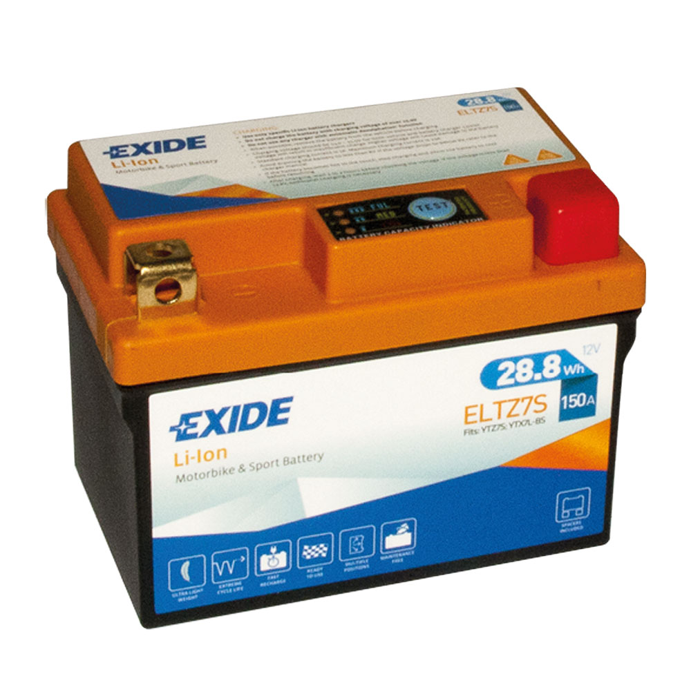 Exide ELTZ7S Li-Ion Lithium Motorradbatterie 12V 2,4Ah 150A Exide ELTZ7S Li-Ion Lithium Motorradbatterie 12V 2,4Ah 150A