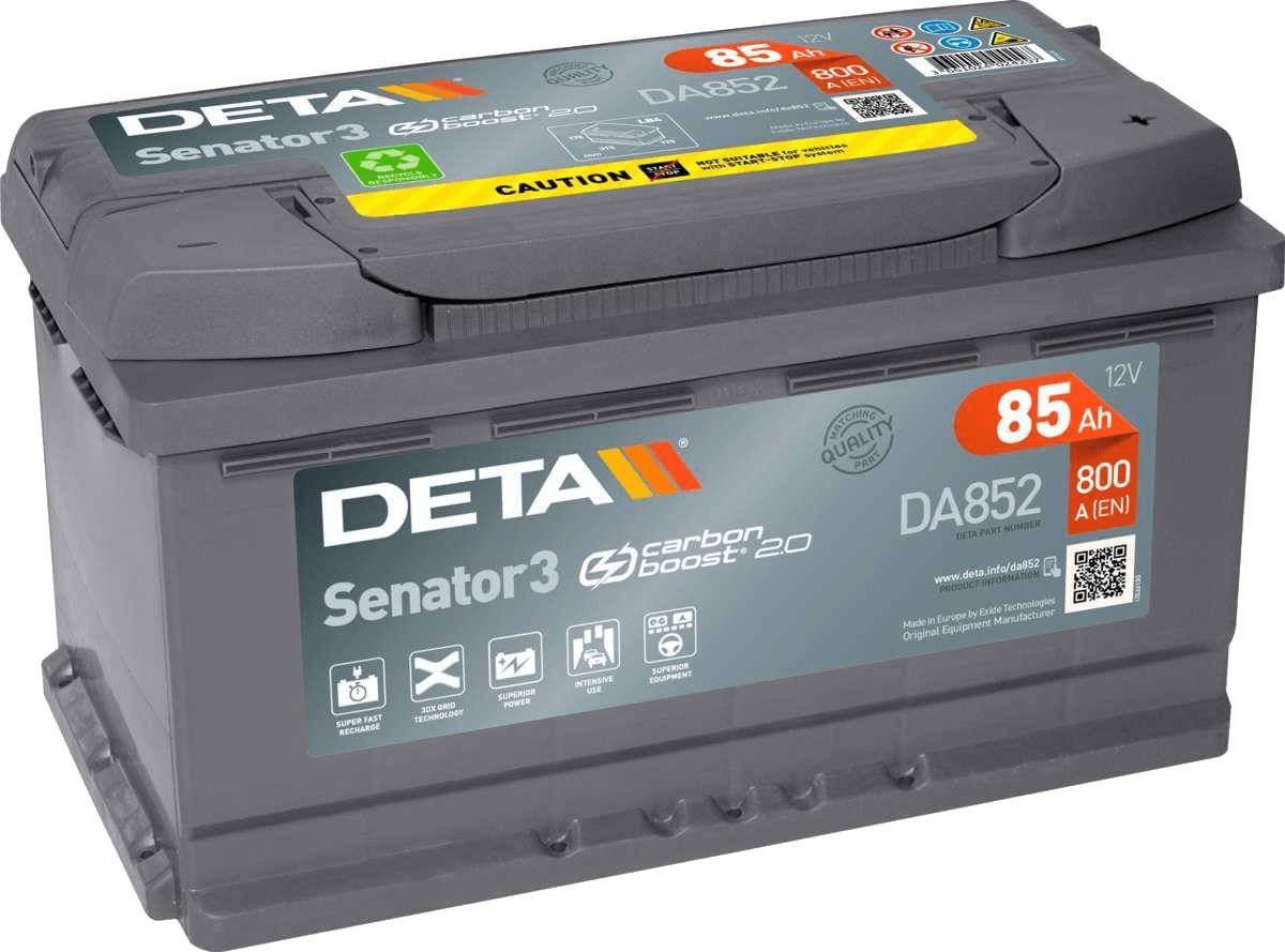 DETA DA852 Senator3 12V 85Ah 800A Autobatterie