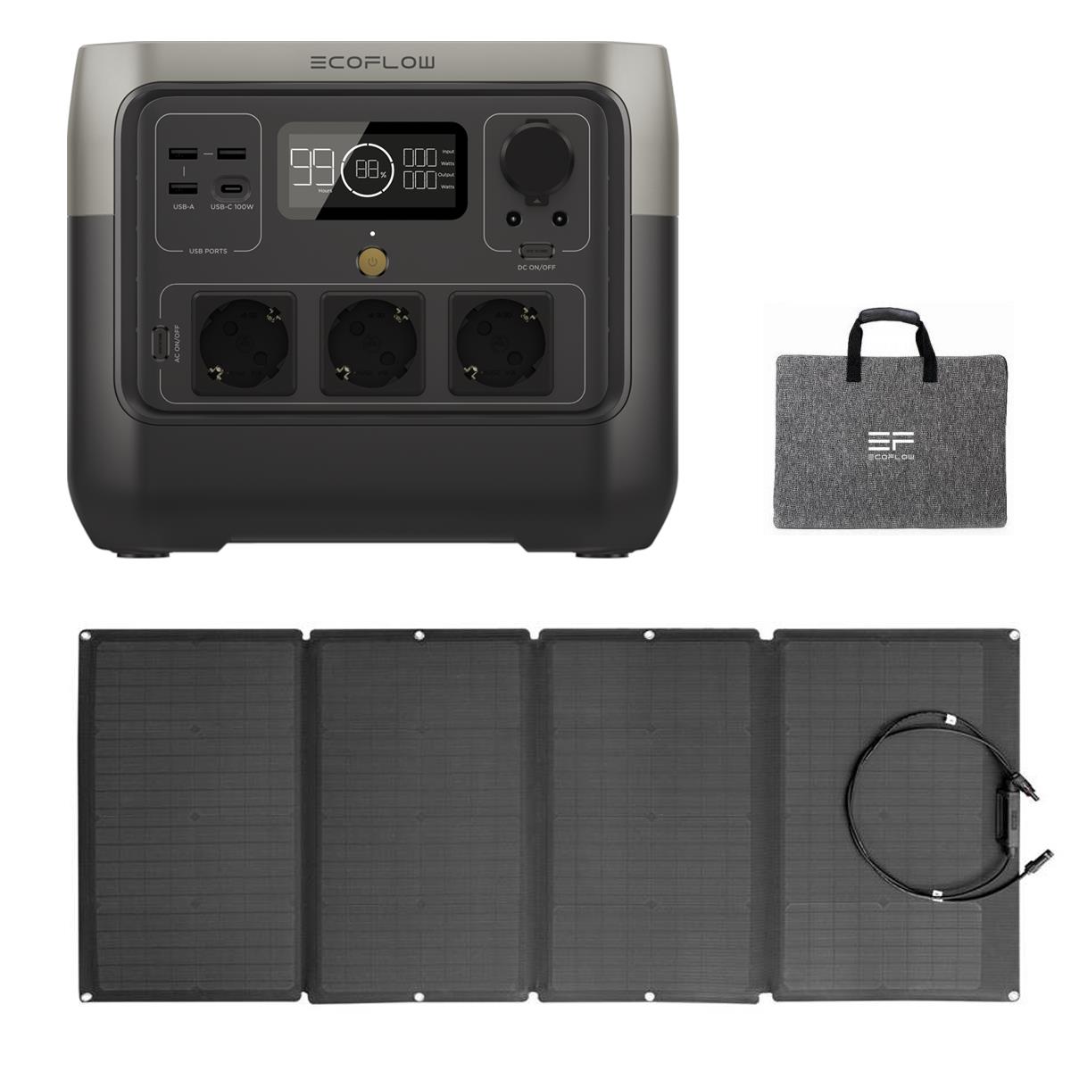 EcoFlow River 2 Pro 768Wh Portable Powerstation mit 160W Solarpanel  