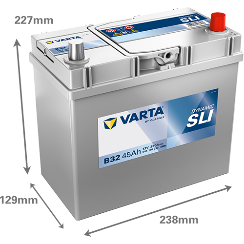 VARTA B32 Blue Dynamic 12V 45Ah 330A Autobatterie 545 156 033