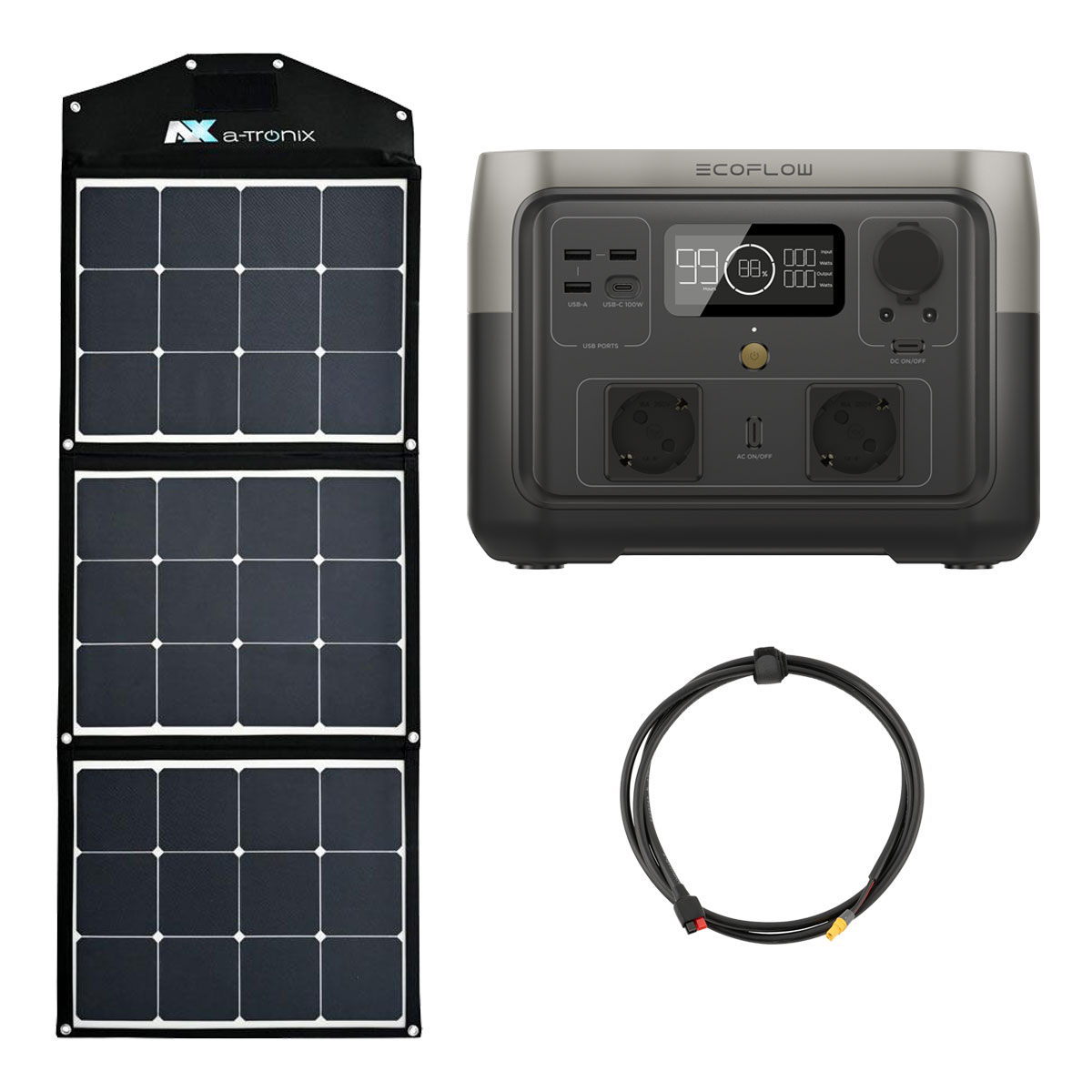 EcoFlow River 2 Max 512Wh Portable Powerstation mit 100W Solarmodul EcoFlow River 2 Max 512Wh Portable Powerstation mit 100W Solarmodul