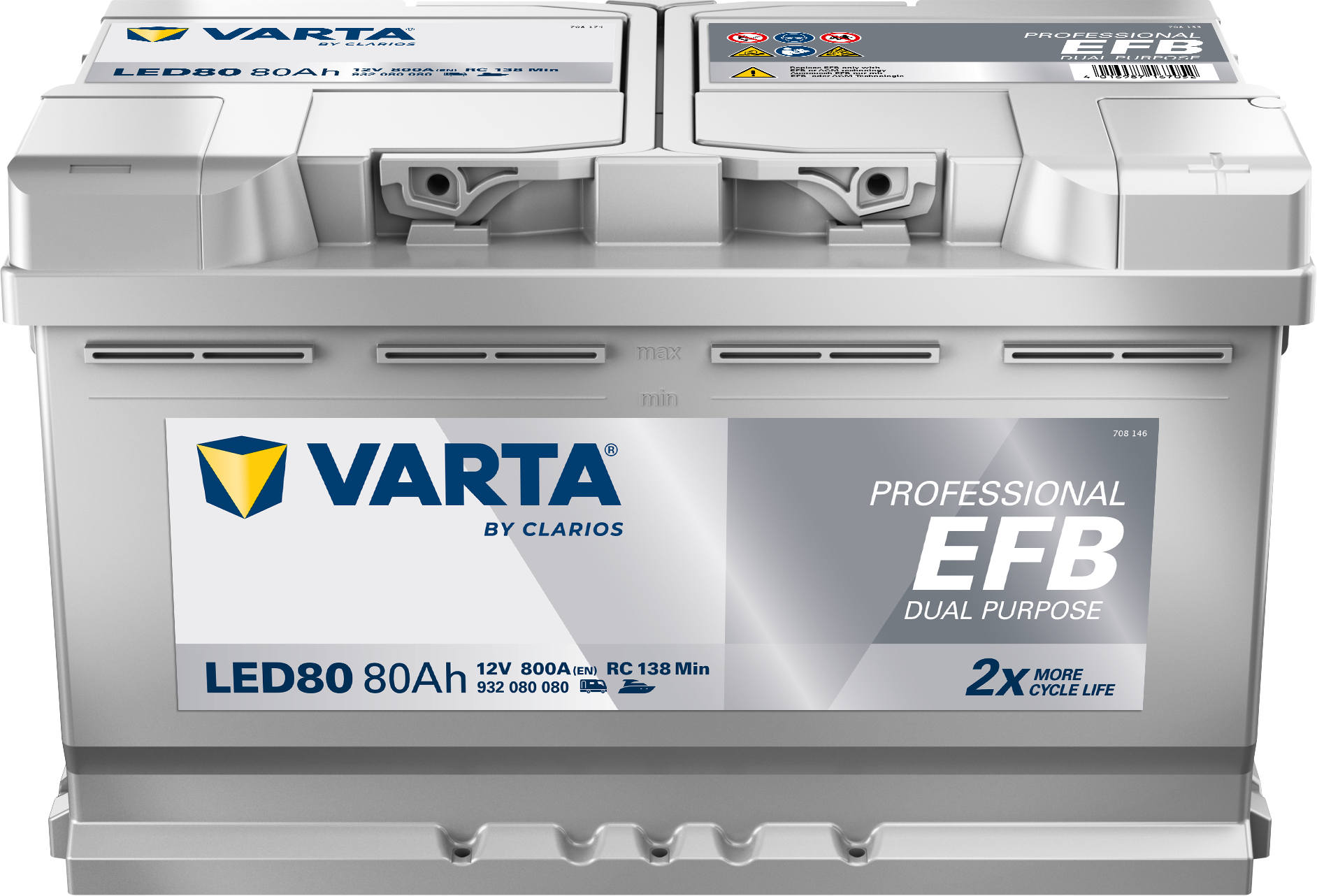 Varta LED80 Professional EFB 12V 80Ah 800A 930 080 080