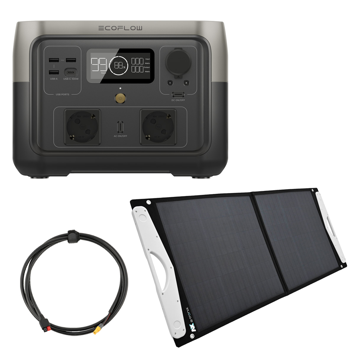 EcoFlow River 2 MAX 512Wh Powerstation mit 100W Solarpanel EcoFlow River 2 MAX 512Wh Powerstation mit 100W Solarpanel