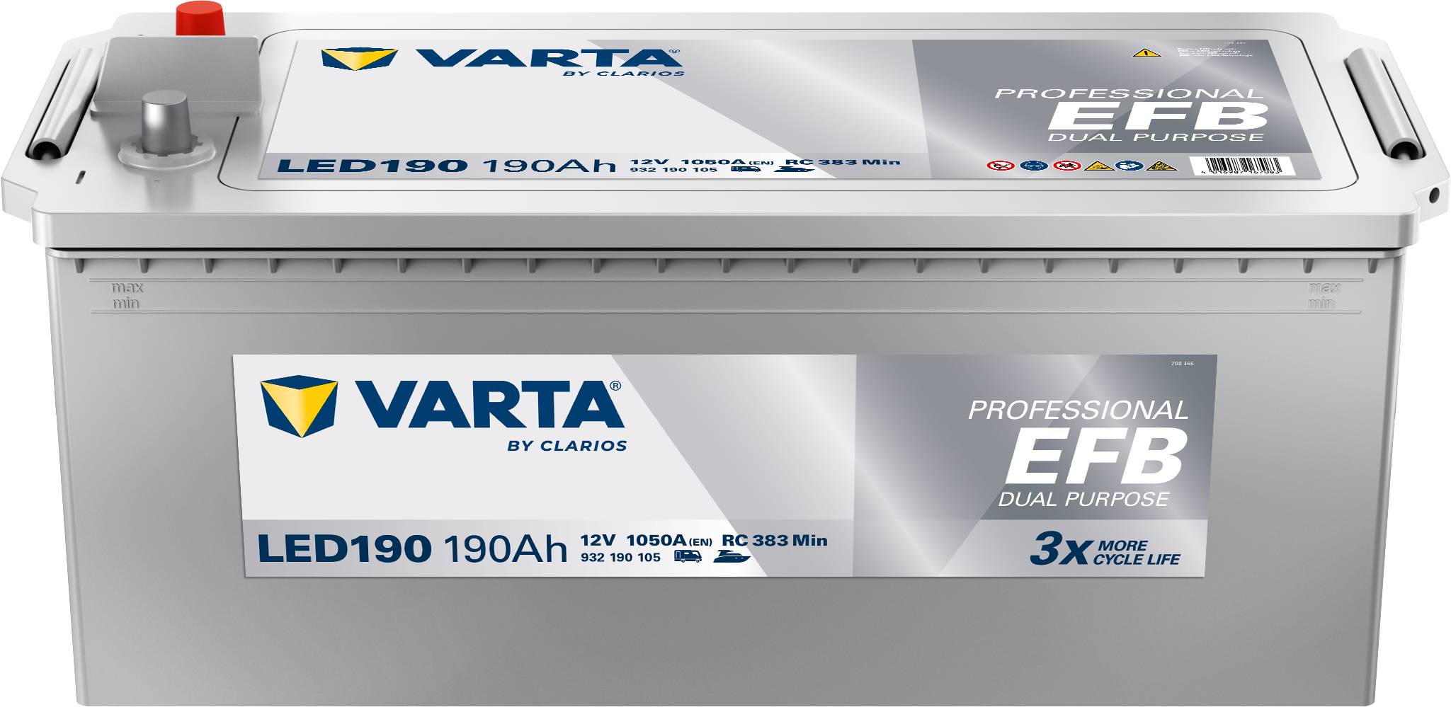 Varta LED190 Professional EFB 12V 190Ah 1050A Wohnmobilbatterie