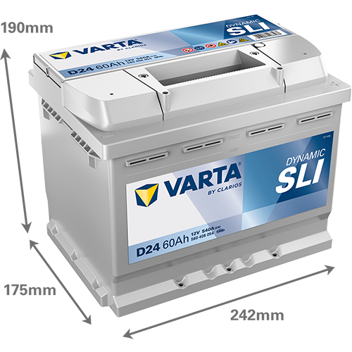 VARTA D24 Blue Dynamic 12V 60Ah 540A Autobatterie 560 408 054