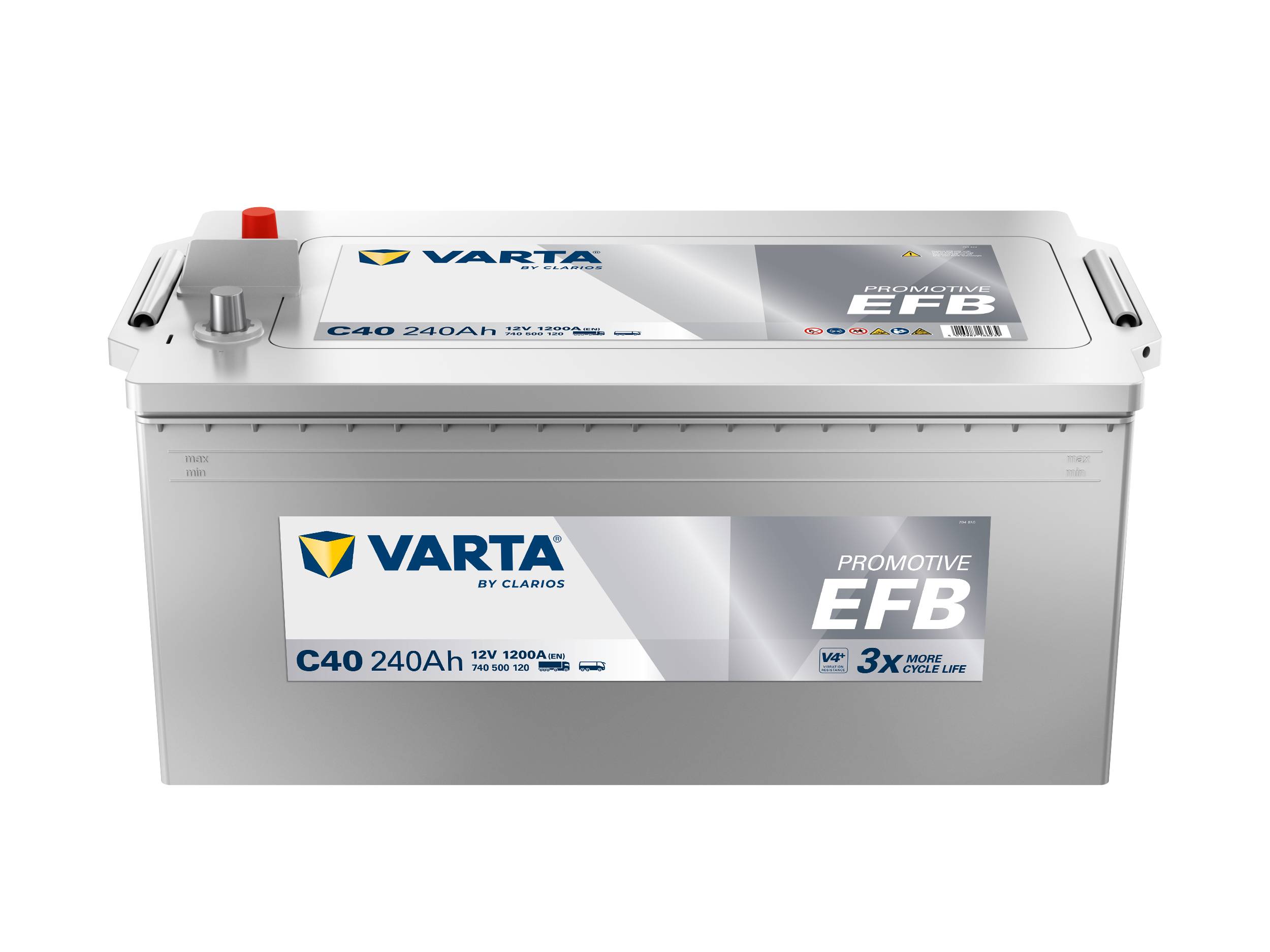 VARTA C40 ProMotive EFB 12V 240Ah 1200A LKW-Batterie 740 500 120