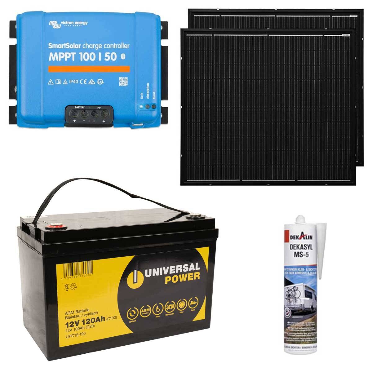 a-TroniX Solaranlage Wohnmobil 440W mit 120Ah Batterie und Victron MPPT Laderegler a-TroniX Solaranlage Wohnmobil 440W mit 120Ah Batterie und Victron MPPT Laderegler