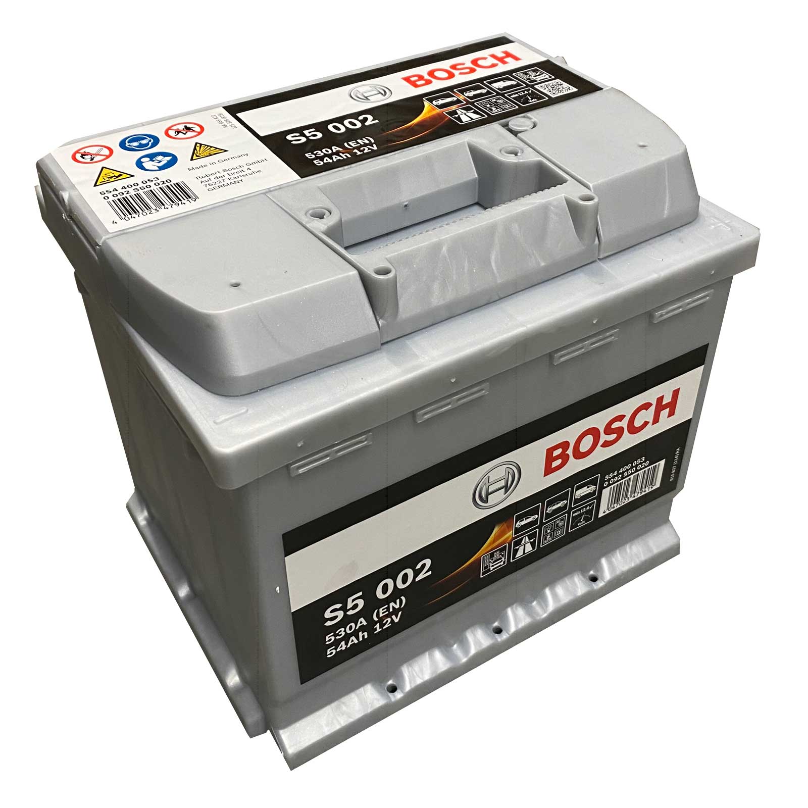 Bosch S5 002 Autobatterie 12V 54Ah 530A Bosch S5 002 Autobatterie 12V 54Ah 530A