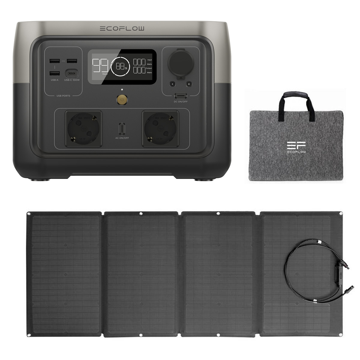 EcoFlow River 2 MAX 512Wh Powerstation mit 160W Solarpanel EcoFlow River 2 MAX 512Wh Powerstation mit 160W Solarpanel
