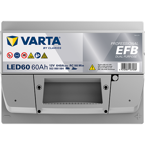 Varta LED60 Professional EFB 12V 60Ah 640A Wohnmobilbatterie