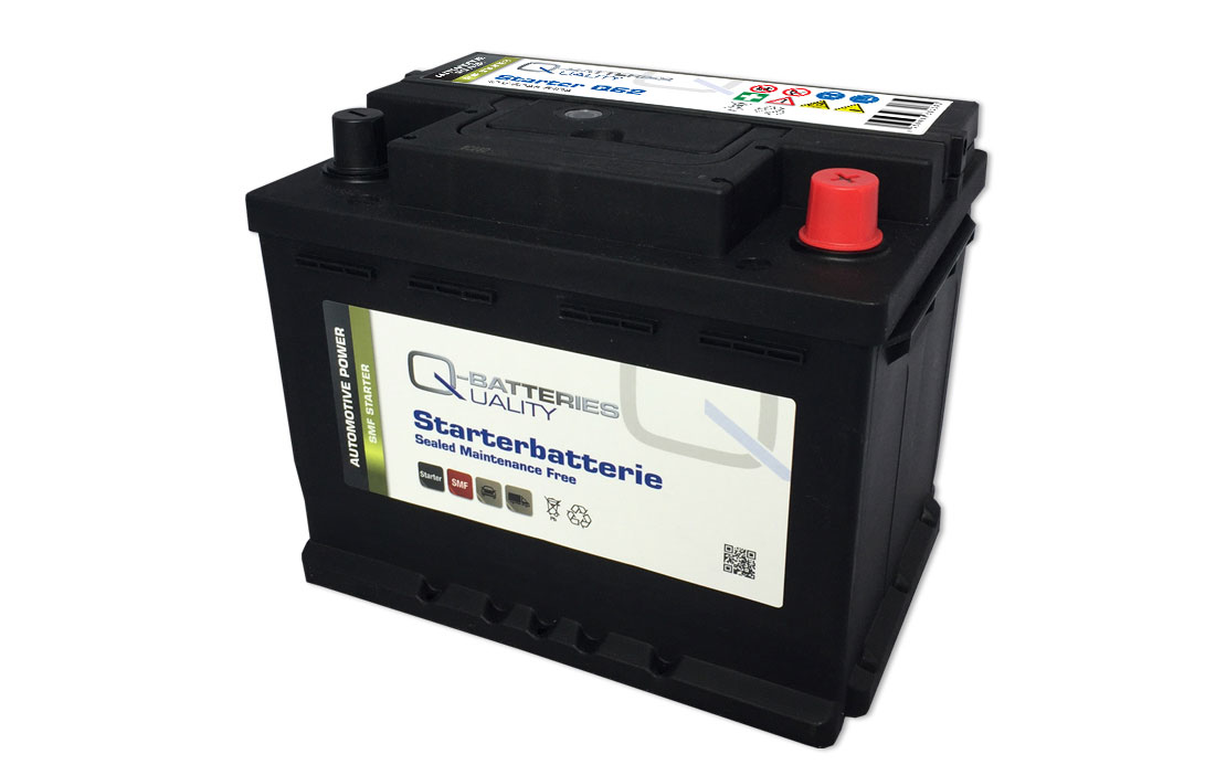Quality Batteries Q-Batteries Autobatterie Q62 12V 62Ah 510A, Wartungsfrei