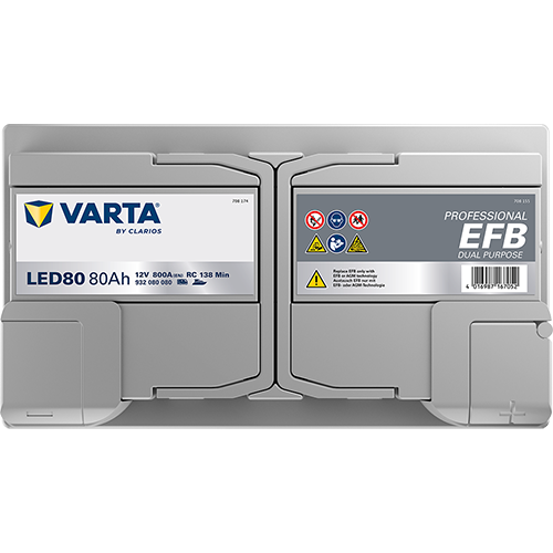 Varta LED80 Professional EFB 12V 80Ah 800A 930 080 080
