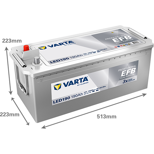 Varta LED190 Professional EFB 12V 190Ah 1050A Wohnmobilbatterie