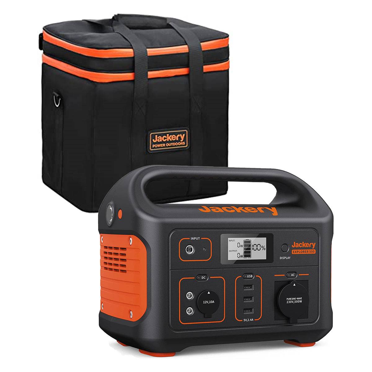 Jackery Explorer 500 518Wh Portable Powerstation mit Tasche