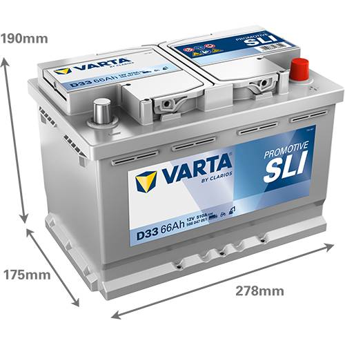 VARTA D33 ProMotive Heavy Duty 12V 66Ah 510A LKW Batterie 566 047 051