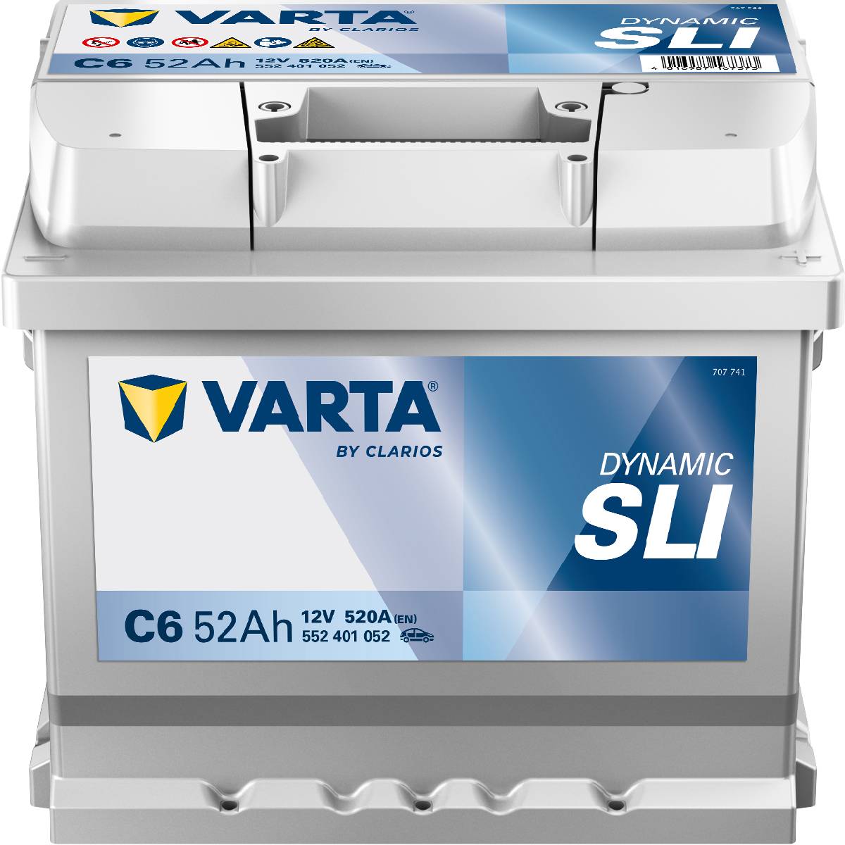 VARTA C6 Silver Dynamic 12V 52Ah 520A Autobatterie 552 401 052 VARTA C6 Silver Dynamic 12V 52Ah 520A Autobatterie 552 401 052