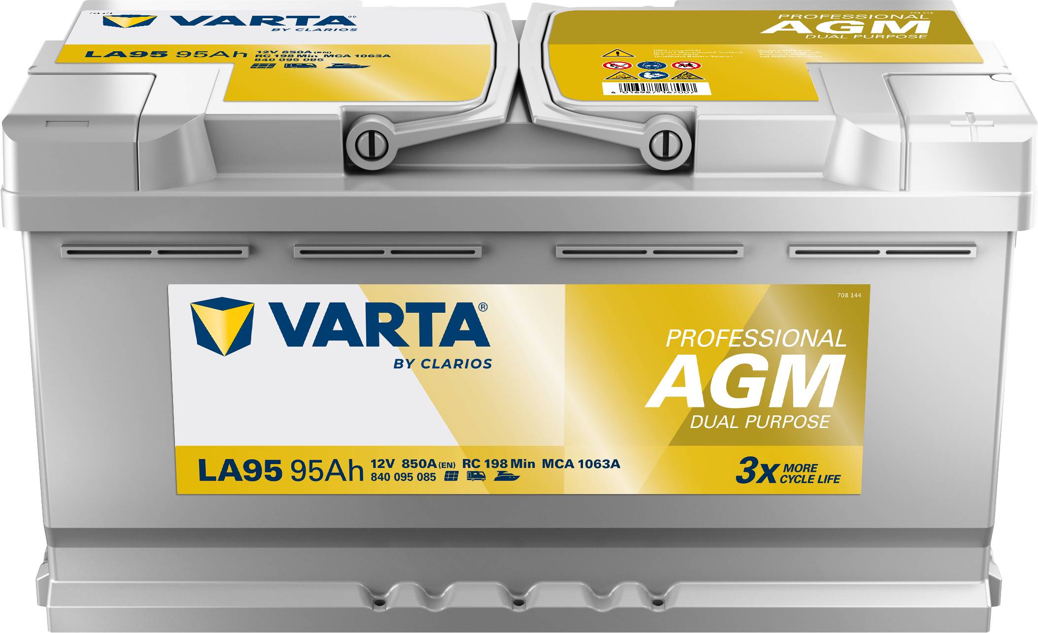 Varta LA95 Professional DP AGM Versorgungsbatterie 12V 95Ah 850A