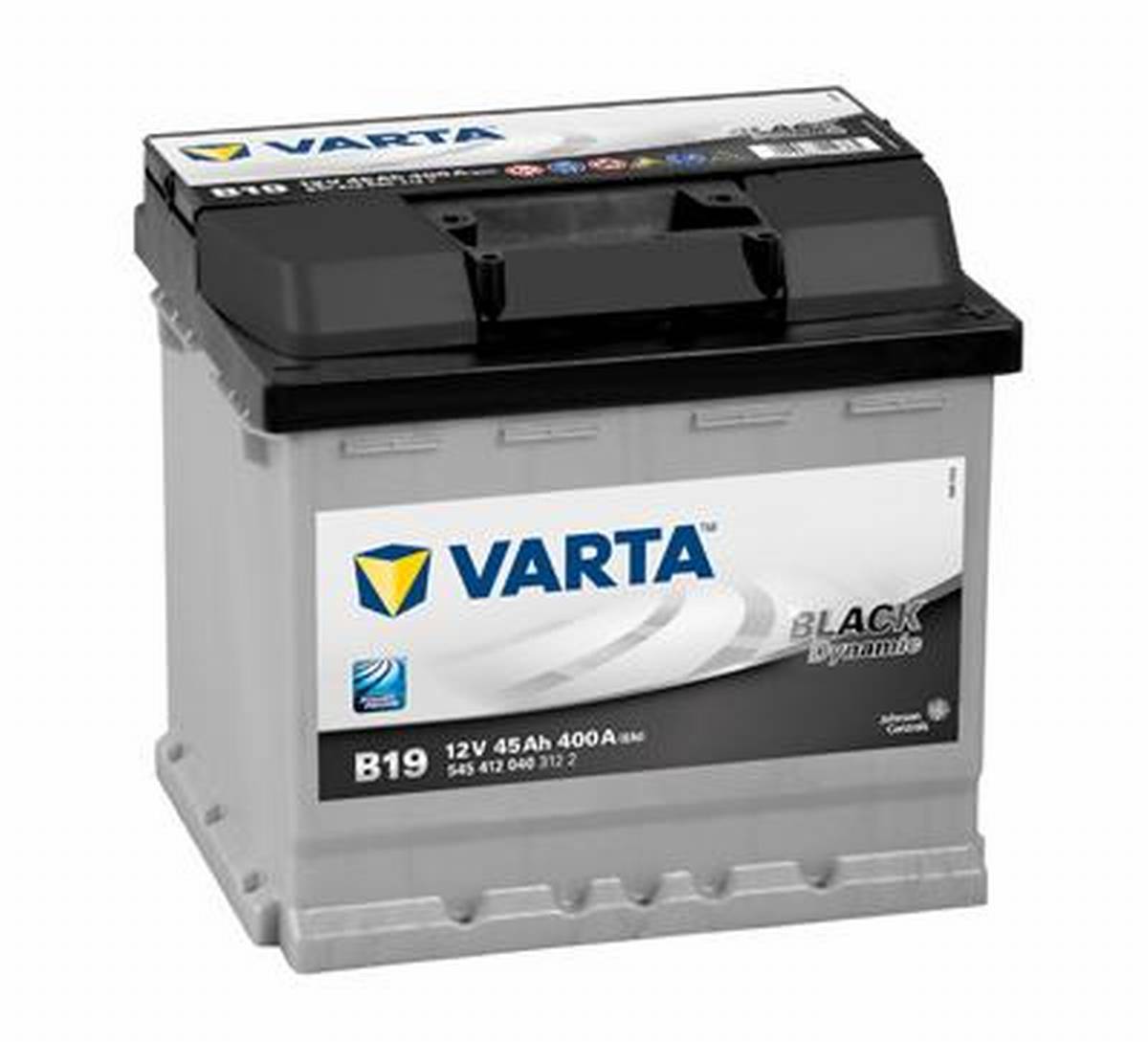VARTA B19 Black Dynamic 12V 45Ah 400A Autobatterie 545 412 040