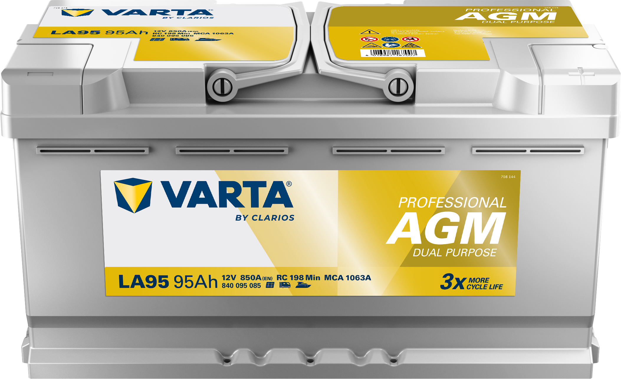 Varta LA95 Professional DP AGM Versorgungsbatterie 12V 95Ah 850A