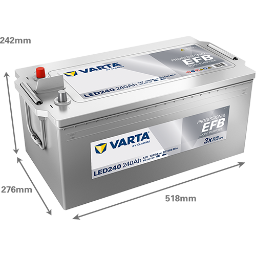 Varta LED240 Professional EFB 12V 240Ah 1200A Wohnmobilbatterie