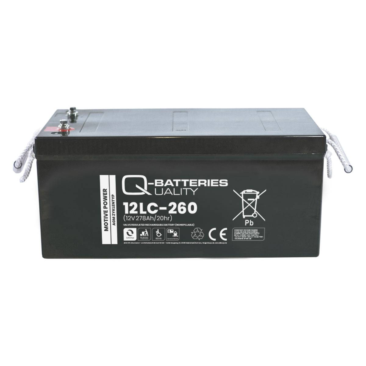 Q-Batteries 12LC-260 AGM Solar und Wohnmobil Batterie 12V 278Ah