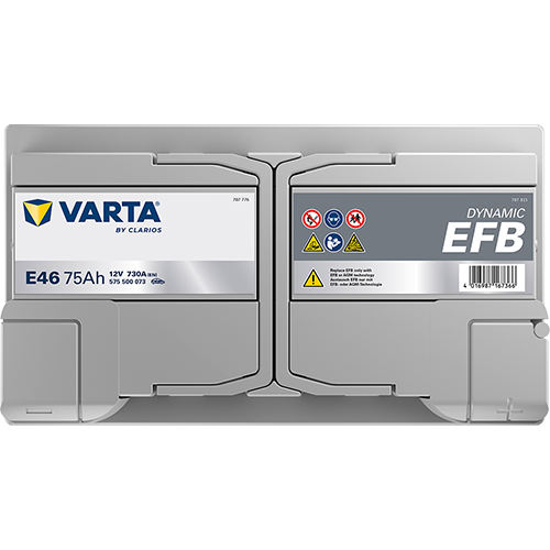 VARTA E46 Blue Dynamic EFB 12V 75Ah 730A Autobatterie Start-Stop 575 500 073