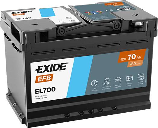 Exide EL700 Start-Stop EFB 12V 70Ah 720A Autobatterie